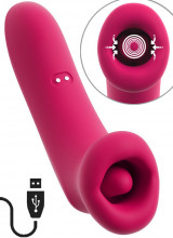 Bocca Succhia Clitoride con  Lingua Vibrante Ricaricabile USB
