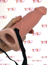 Fallo Indossabile Cavo Strap-on in PURO SILICONE 20 X 5 cm.