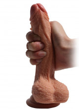 Fallo ultra realistico in silicone Dual Density color carne con ventosa 18 x 3,8 cm.