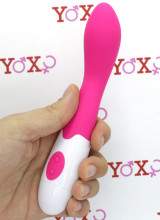 Vibratore impermeabile Punto G multifunzione in silicone rosa 18,2 x 3,1 cm.
