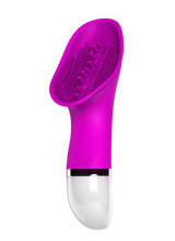 Stimola vagina e clitoride con lingue e setole in silicone fucsia