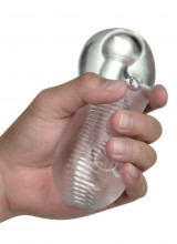 Masturbatore Trasparente Ice con Onde Stimolanti TPE