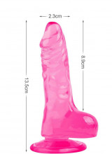 Fallo Realistico Crystal Jelly Rosa 13,5 X 2,3 cm. Asher