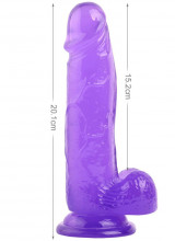 Fallo Realistico Crystal Jelly Viola 17 x 4 cm.