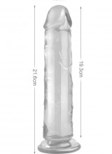 Fallo Realistico Crystal Jelly Chiaro 21 x 4,2 cm.