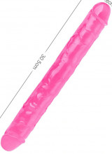 Fallo Doppio Realistico Crystal Jelly Rosa 30 x 3,8 cm.