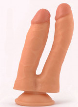 Dildo Realistico Doppia Penetrazione 17x3 e  14x3.5 cm.