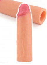 Guaina Realistica Allunga Pene in Silicone +4,5 cm. Color Carne