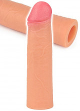 Guaina Realistica Allunga Pene in Silicone +5,5 cm. Color Carne