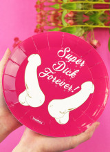 6 Piatti Monouso "Super Dick Forever" 18 cm. 