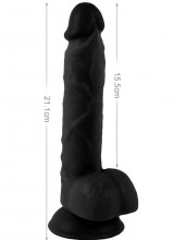 Dildo Realistico Mr Rude Nero 18 x 4 cm. Mason