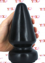 X-Large - Cuneo Anale Gigante 18,5 x 9 cm. Nero