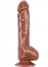 Orgasm Stealer - Fallo Realistico Morbido e Flessibile 22 x 4,1 cm. Marrone