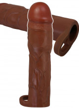 Guaina Fallica con Aggancio per Testicoli (+7,6 cm Lunghezza) e (+35% Circonferenza)