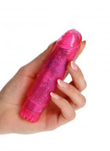 Vibratore Jammy Jelly Gleamy Glitter Pink 14 x 3 cm.