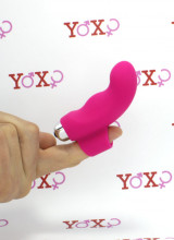 Mini Vibratore da Dito in Puro Silicone Rosa 9 cm.