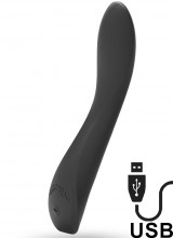 Kean - Vibratore Punto G in Silicone Flessibile 20,4 x 3,8 cm. Nero Ricaricabile