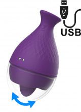 Lingua Lecca Vagina in Silicone Ricaricabile USB Viola