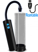 PSX05 - Sviluppa Pene a Pompa Automatico 25 x 6 cm. con Telecomando Ricaricabile USB