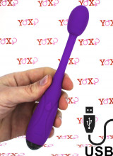 No. Twelve - Vibratore Punto G in Silicone Flessibile 19,5 x 2,9 cm. Viola Ricaricabile USB