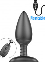 Cuneo Anale Vibrante in Silicone  12 x 4 cm. Telecomandato Ricaricabile USB