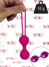 Fitty 2 - Sfere Vaginali Oscillanti da 52 g. in Puro Silicone 7 x 2,8 cm. Fucsia