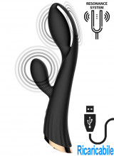 Reston - Rabbit con Effetto Amplificazione di Vibrazione e Riscaldante 20 x 3,5 cm. in Silicone Ricaricabile USB 