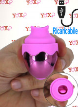 Ovetto con Lingua Stimola e Lecca Clitoride in Silicone 6,6 x 3,8 cm. Ricaricabile con USB