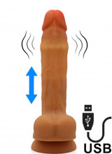 Dildo Vibrante Adriano con Effetto Spinta e Ventosa 20 x 4 cm
