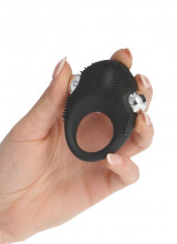 Anello Fallico Vibrante in Silicone con Morbide Setole Stimola Clitoride