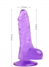 Fallo Realistico Crystal Jelly Morado 13,5 x 2,3 cm.