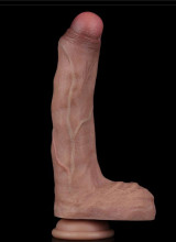 Dildo in Silicone Luigi con Pelle Scorrevole 19 x 4