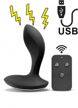 Stimolatore Anale Vibrante ed Elettro Shock Telecomandato Ricaricabile USB 11 x 3 cm