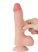 Dildo Realistico Lovetoy Dual Sensity con Pelle Scorrevole e Ventosa 17 x 3,8 cm.