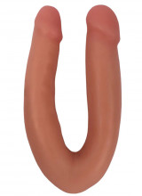 Dildo Doppio Anale e Vaginale Color Carne 33 x 3,5 cm