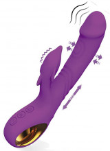 Vibratore Rabbit con Spinta Doppia Pulsazione 3 Motori FLIPER USB 23 cm