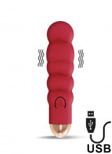 Vibratore Ewon in Silicone 11,5 x 3 cm Ricaricabile con USB Rosso