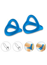 Cockring Anello Doppio in Silicone Blu