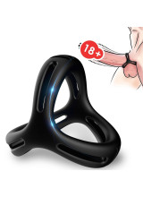 Cockring X-Ring Anello Doppio in Silicone Nero