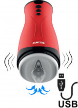 Masturbatore Automatico Turbo Dameron con Aspirazione e Vibrazione USB Ricaricabile