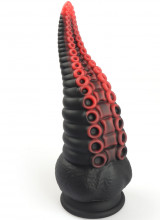 Dildo Anale Tentacolo di Piovra Gigante in Silicone 21,5 x 8 cm. Rosso e Nero