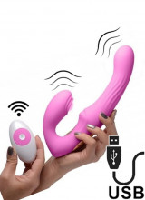 Fallo Indossabile Vibrante Senza Lacci con Telecomando USB Ricaricabile Pink