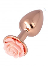 Plug Anale N.27 con Rosa Taglia S 7,2 x 2,7 cm