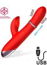 Vibratore Rabbit Divya con Effetto Spinta e Pulsazione Ricaricabile USB