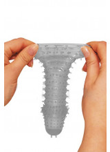 Guaina Fallica Trasparente Timeless con Setole e Rilievi Stimolanti