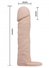 Guaina ingrossa Pene in TPR +4 cm. 