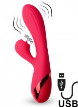 Vibratore Rabbit con Lecca Clitoride TURNA Rosso USB 18,5 cm