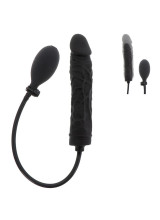 Plug Anale Gonfiabile Realistico 18-21,5 cm x 3,5-6 cm Silicone Nero