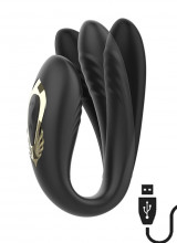 Vibratore Per Coppia Rotante Nero Con Telecomando