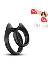 Cockring Anello Doppio in Silicone Nero